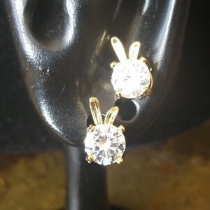Moissanite Bunny Earrings